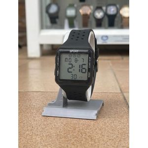Montre Digitale Sport Homme - Style Noir Mat - Bracelet Silicone & Écran LED