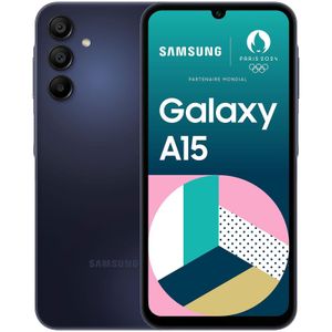 Samsung A15- 6.6" - 4G - 2×Sim - 50Mpx - 6/128Go – 5000mAh – black - Garantie 24 Mois