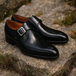 Gn soulier  pour homme en cuir-noir
