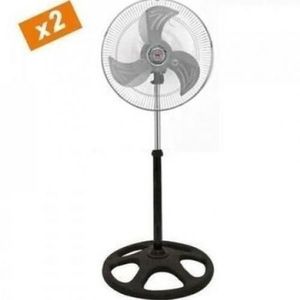 Crown Lot De 2 Ventilateurs - Noir