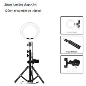 Dimmable Ring Light USB LED Video Light Dimmable Pour Live Studio Photography Fill Camera Avec Trépied