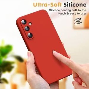 Coque En Silicone Compatible Samsung Galaxy A55 Avec Antichoc - ROUGE