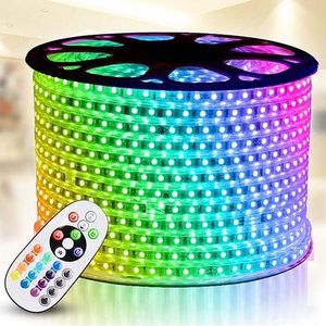 Ruban LED RGB multicolore étanche  220V  100 Metres 