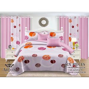 QUALITE SUPERIEUR  Draps De Lit 3 Places, 2 Draps, 2 Taies 2 Rideaux