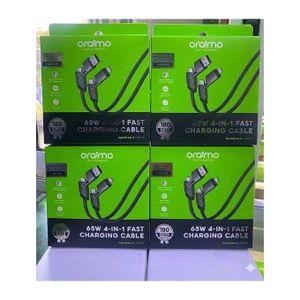 Câble Oraimo 65W 4-en-1 Fast Charging – Une Seule Solution pour Tous Vos Appareils HY