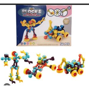 KIT DE CONSTRUCTION CRÉATIF ARTICULÉ DE 83 PIÈCES 