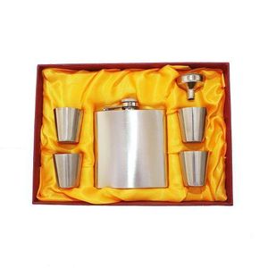 Coffret Cadeau Flasque à Whisky  en Acier Inoxydable – Kit de Voyage avec 2 Gobelets et Entonnoir