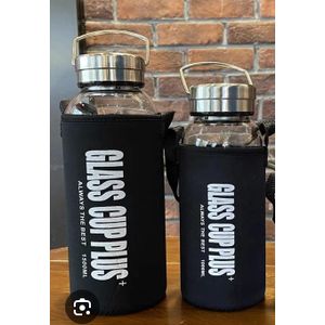 STUDIO Gourde en verre pack de deux, 1500ml et 1000ml