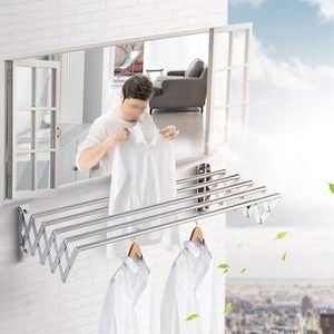!Séchoir Mural étendoir Mural Pour Intérieur & Extérieur, Séchoir à Linge Grande Surface D'étendage, Inoxydable