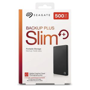SEAGATE Disque Dur Externe  Backup Plus Slim 500 GIGA  USB 3.0 – Portable Noir