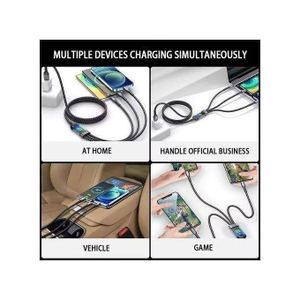 Câble De Charge Super Rapide ( 3-En-1 100W ) Noir