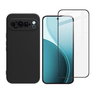 Coque En Silicone Google Pixel 9 Pro + 1 Antichoc 5D - Noir/  transparent
