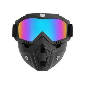 Masque de casque de moto squelette couleur noir