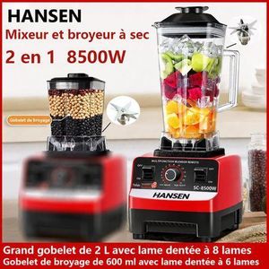 HANSEN Super Blenders, Mixeurs avec 2 bocaux - 8500W- 2.0L 2 En1