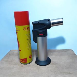 chalumeau + recharge, flamme puissante, rechargeable, cran de sécurité