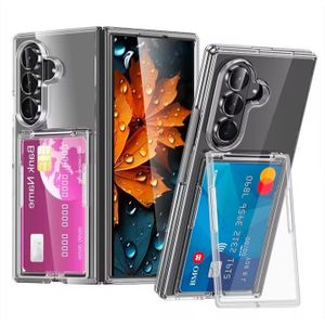 coque de protection transparente pour Samsung Fold 8 Ultra,Avec Porte-Carte+Support Intégré