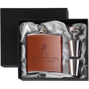 Ensemble Flasque à Whisky 7 Oz Flasque Portable avec 2 Gobelets et 1 Entonnoir 