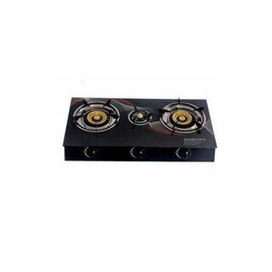 Cuisinière - Gaz Vitrée - Allumage Automatique  Réchaud à Gaz Puissant à 3 Foyers - Efficacité Maximale pour une Cuisson Rapide et Performante !