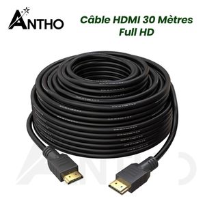 ANTHO Cable HDMI 30m / 30 Mètres - Full HD - V1.4
