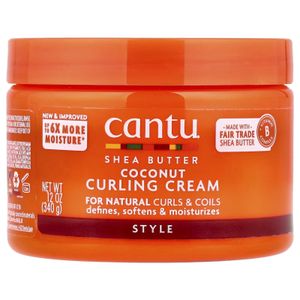 Cantu Crème Activatrice De Boucle Coconut Curling Cream - Sans Sulfates -  Karité - Blanc