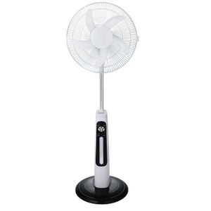 SMART TECHNOLOGY Ventilateur Rechargeable Smart 18" Avec Télécommande –Blanc – STV-640 –40W/ 9 Vitesses/ Éclairage LED/ Power Bank- Garantie 1 Mois.