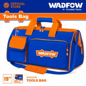 WADFOW Sac à outils WADFOW– 19 pouces – Grande capacité, Bandoulière réglable, Tissu résistant, Multiples poches de rangement