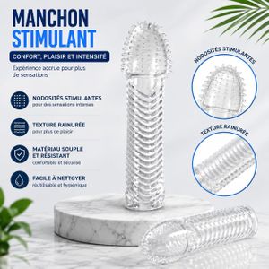 Manchons / Préservatifs texturés réutilisables
