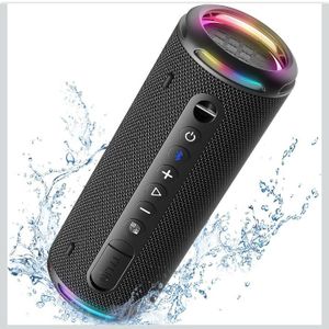 Tronsmart Haut-parleur Bluetooth portable sans fil avec basses puissantes de 24 W, égaliseur personnalisé, lumière LED, étanchéité IPX7, 24 heures d'autonomie, Bluetooth 5.3, carte TF