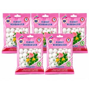 Boules Désodorisantes pour Armoire – Anti-Mites & Désodorisant Longue Durée (Lot de 5 Sachets)