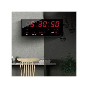 BUREAU,MOSQUE, EGLISE , MAISON... L'horloge électronique D'affiche La Température, L'humidité, L'heure, Le Jour De La Semaine Et La Date Sur Le Même écran, HD