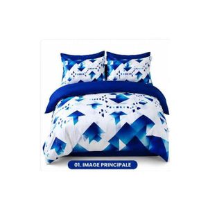 Mika Parure de Lit 4 Pièces 3 Places – 2 Draps 260×240 cm + 2 Taies 80×60 cm BG