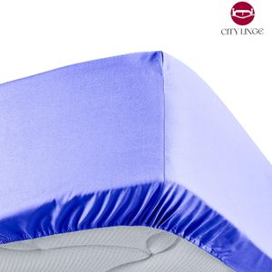 Drap De Lit 2 Places Complet-(un Drap Plat+ Un Drap Housse+ 2 Taies)-Violet 