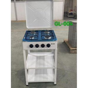 Cuisinière 4 Grands Feux Avec Étagère Solide Et Durable