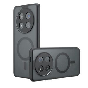 Autre Coque Magnétique Premium Compatible Honor X9C, Mate Anti-Traces et Protection 360° - Noir Semi-Transparent