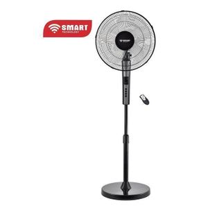 SMART TECHNOLOGY 16" Ventilateur Silencieux Avec Télécommande (STV-B1681RCC)-Anti-Moustique -Noir-55W-5 Hélices -Garantie 24 Mois