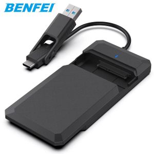 Boîtier de Disque Dur Externe Sans Outil BENFEI 2,5 Pouces SATA vers USB Type-C/A Compatible SATA pour SSD 2,5 Pouces