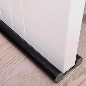 Bas De Porte Isolant Double Boudin Anti-courant D'air - Noir