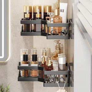 Lot de 4 paniers de rangement auto- adhésif pour salle de bain, organiseurs de douche couleur variassion