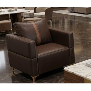 SIMO Fauteuil GAGNOA1 places similicuir Marron PREMIUM 