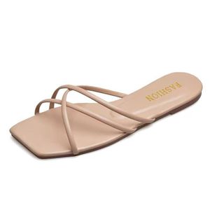 Sandale femme plate marron