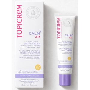 Crème Visage Quotidien Anti-Rougeurs TOPICREM CALM+AR SPF50 Peaux Réactives et À Tendance Couperosique 40ml Importé De France 