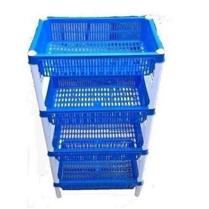 Étagère de cuisine 4 niveaux couleur bleu