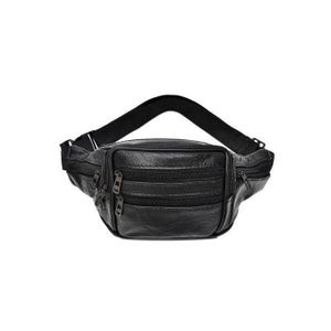 Sac banane pour Homme, portefeuille, sac pour téléphone couleur noir 