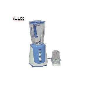 Ilux Blender & Gringer LX-328 - 2 En 1 - 2 Vitesses - 300W - Blanc/Bleu  24 Mois De Garantie.