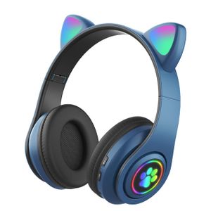 Mignon Chat Pliable Oreille Oreille Sans Fil écouteur HIFI Stéréo