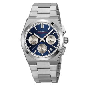 Skmei Montre homme Quartz acier inoxydable argent 