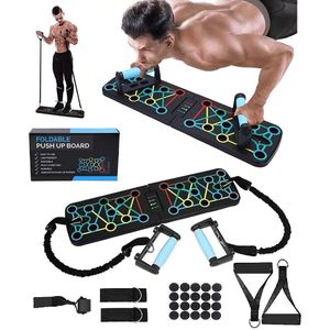 Planche de pompes pliable, support de planche de fitness multi-fonctions pour l'entraînement des muscles de la poitrine et des abdominaux, équipement de fitness à domicile