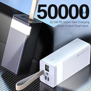 Banques d'alimentation 50000 MAh avec chargeur portable de lumière LED