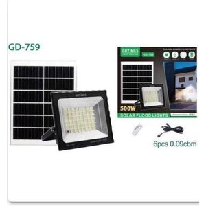 Projecteur Solaire LED 500W GDTimes GD-759 avec Panneau Solaire et Télécommande