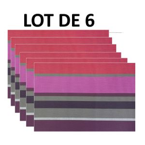 Lot De 6 SETS De Table Lavables